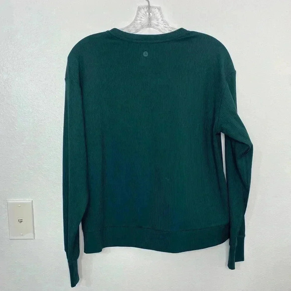 Danskin Crossover Rib Pullover Midnight Green - Picture 3 of 6